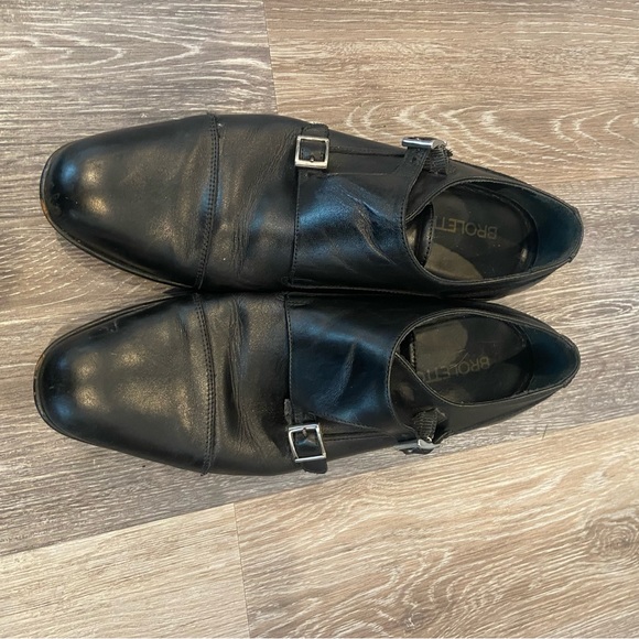 BROLETTO Leather Dino Double Monk Strap Shoe Black Made In Italy Size 9.5 main image 8